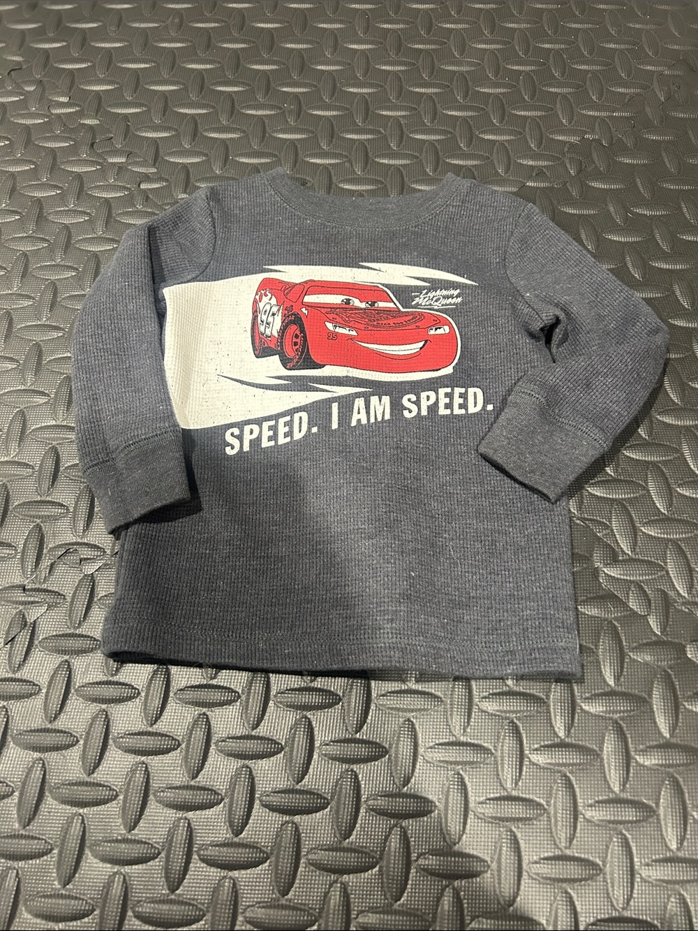 Disney Navy Shirt with Red Lightning McQueen Graphic